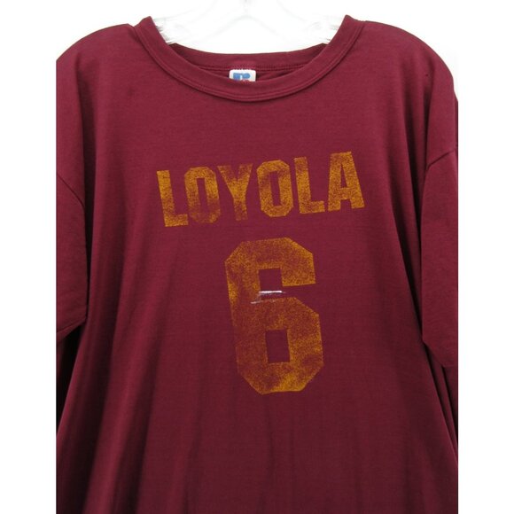 VINTAGE Loyola University Shirt XL Russell Athletic 90s Tee USA NCAA * - Picture 2 of 13